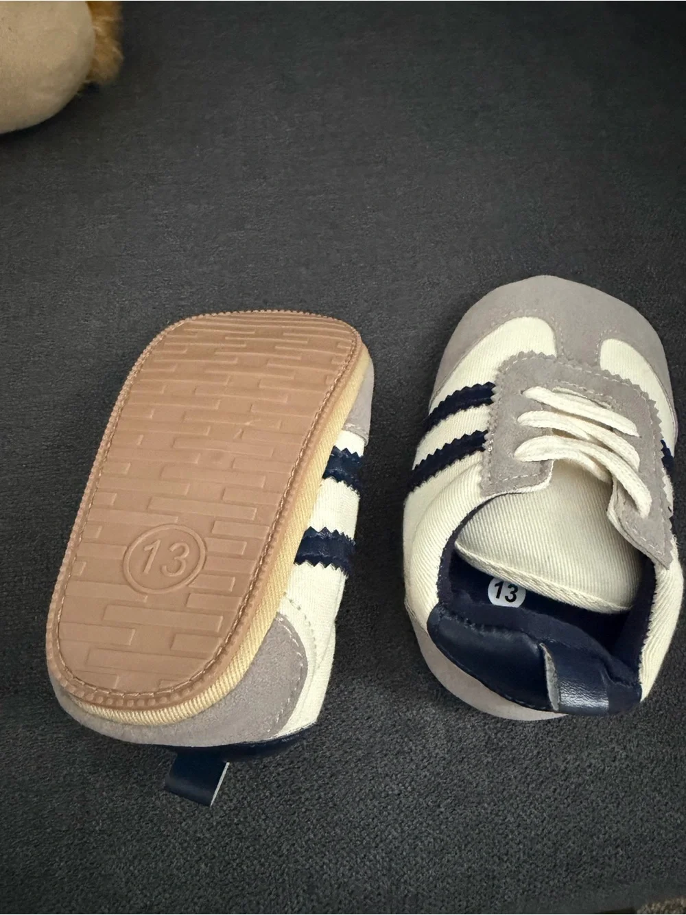 Toddler Grey and Navy Athletic Sneaker